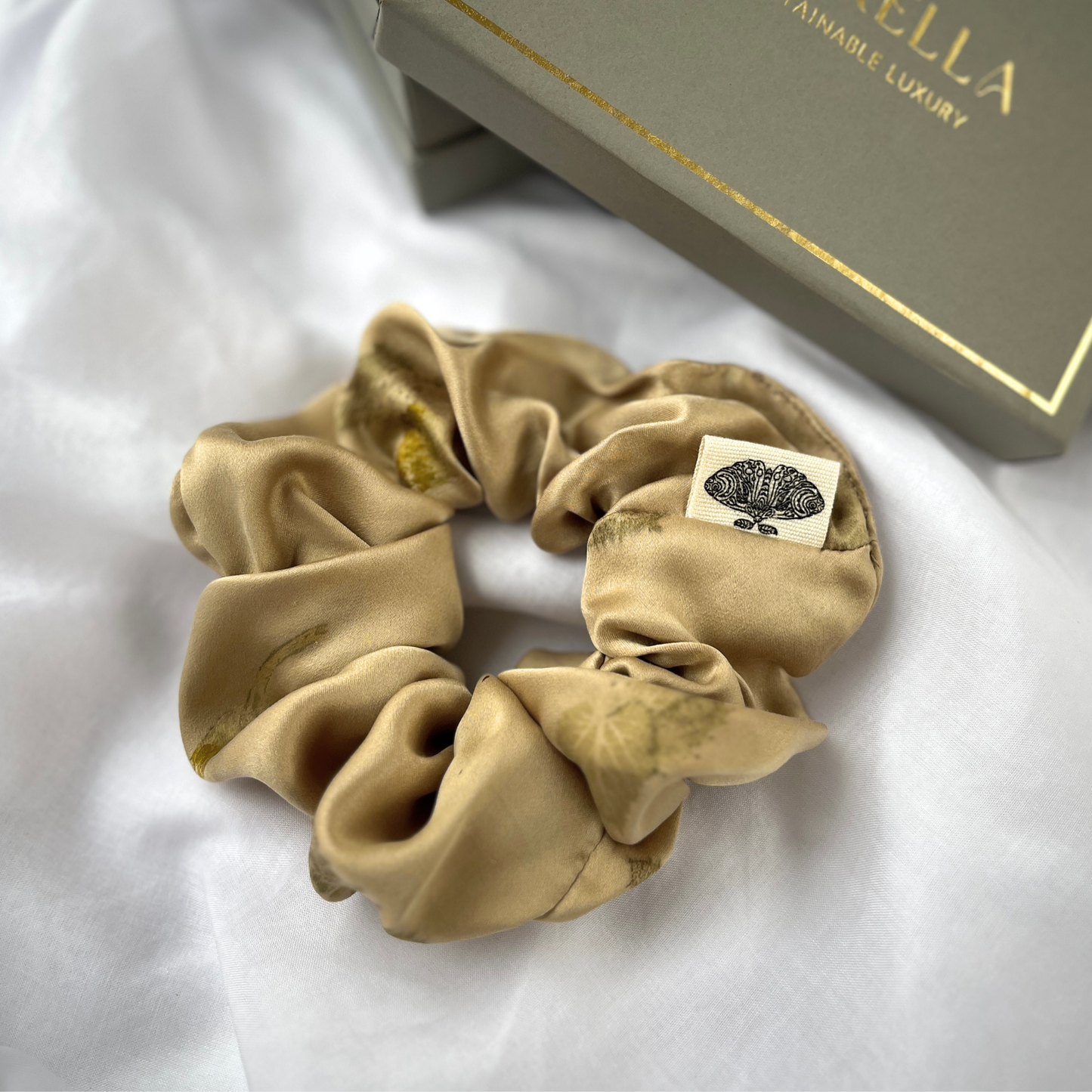 Bronze Forget Me Not signature print Scrunchie