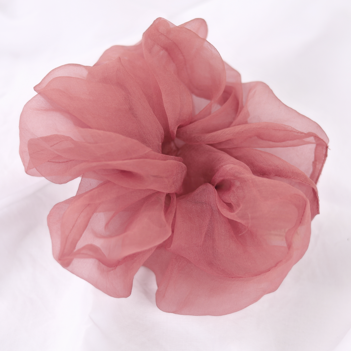 Dusty Pink Organza Scrunchie
