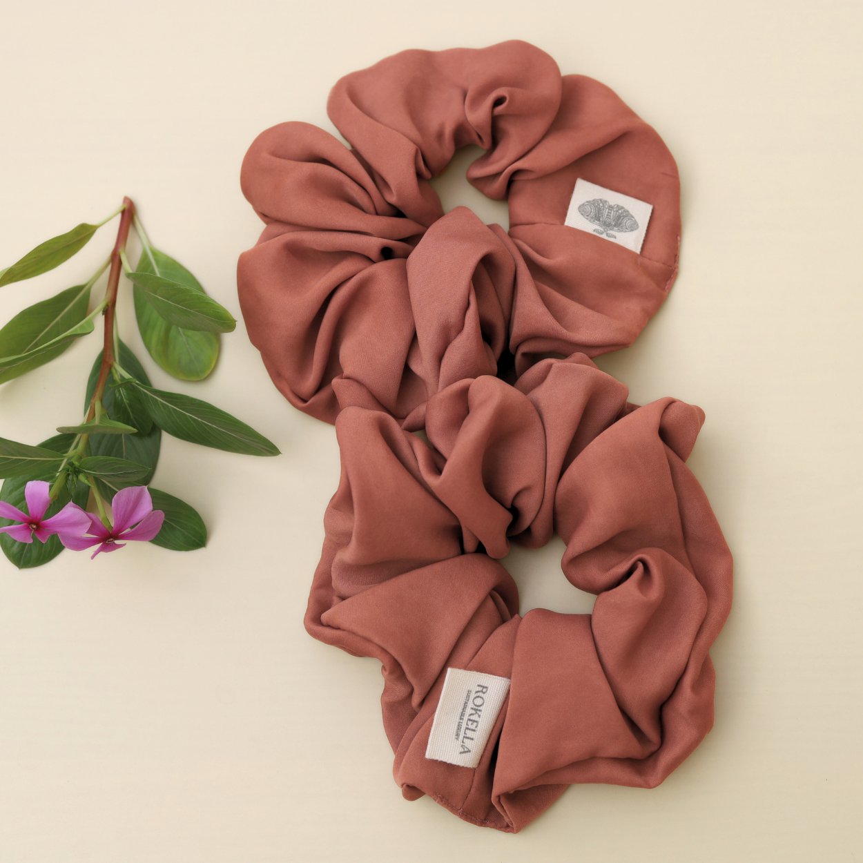 Redwood Matte Pink Vegan Silk Scrunchie