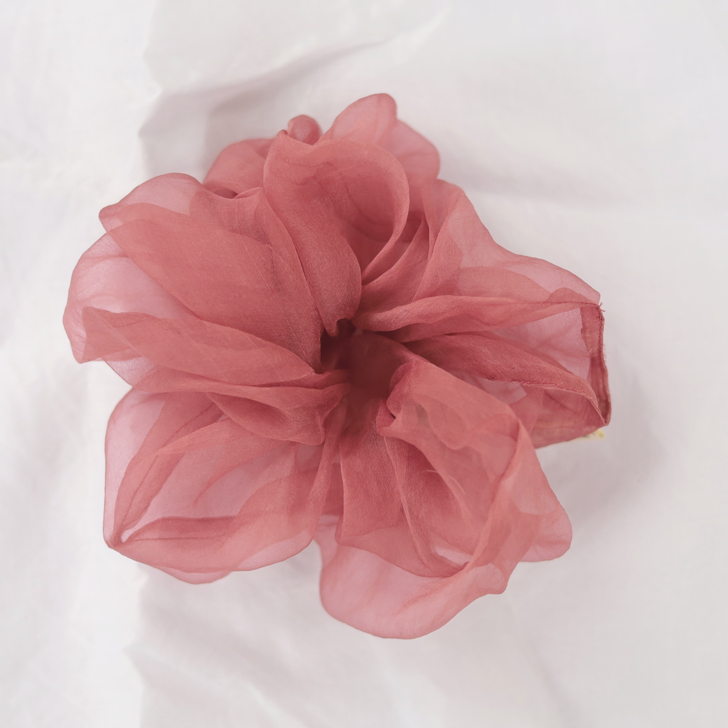 Dusty Pink Organza Scrunchie