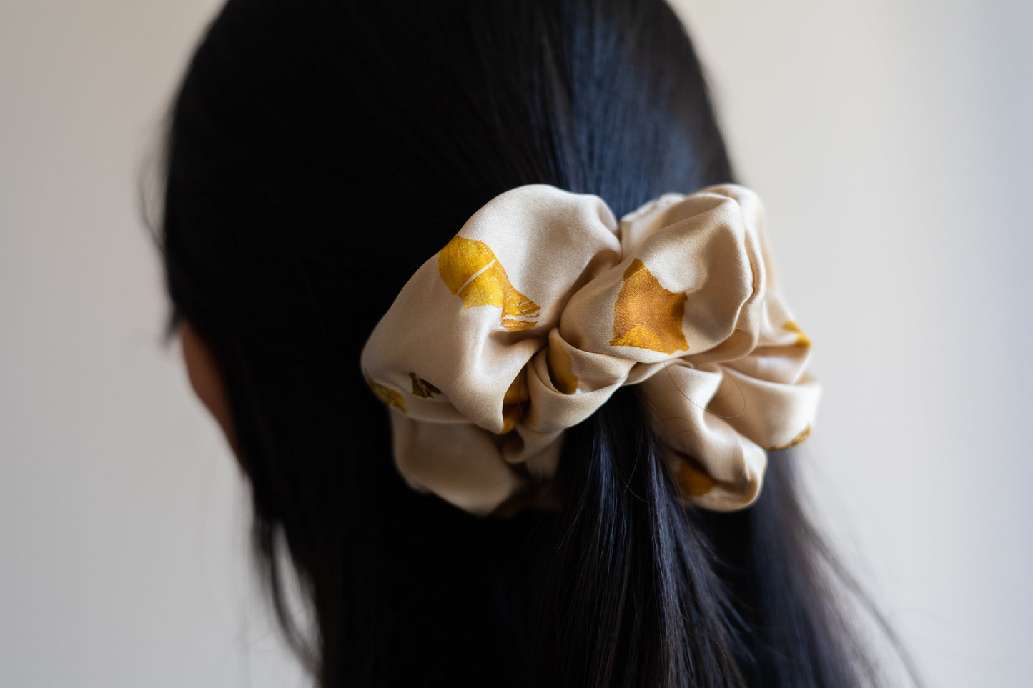 Golden Yellow Terrazzo Print Scrunchie