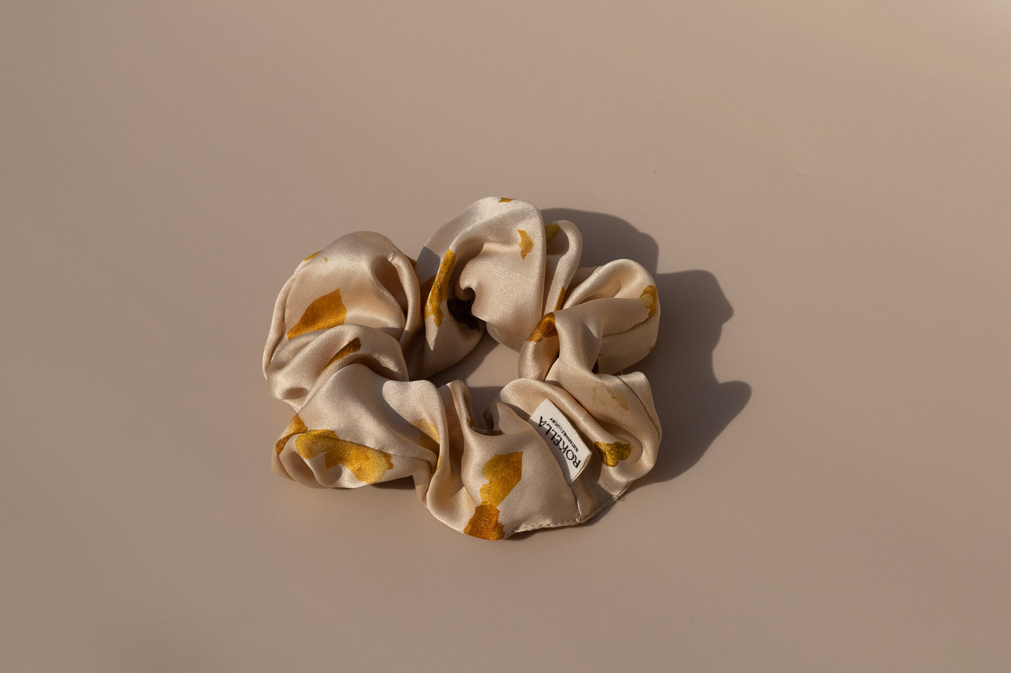 Golden Yellow Terrazzo Print Scrunchie