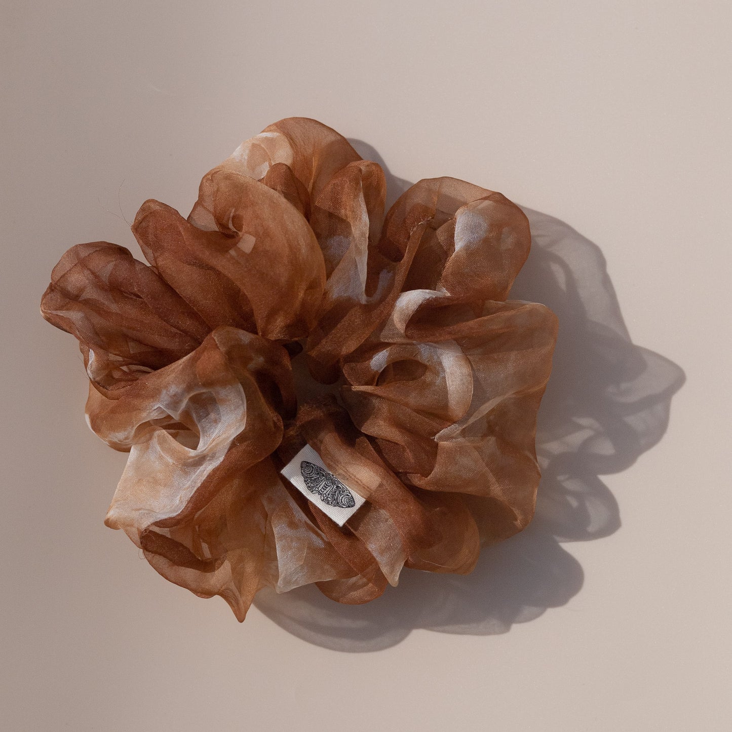 Umber Créme Organza Statment Scrunchie