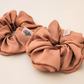 Peachy Nude Vegan Silk Scrunchie