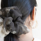 Black Créme Organza Scrunchie