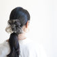 Black Créme Organza Scrunchie