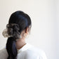 Black Créme Organza Scrunchie